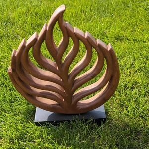 Elegant Brown Leaf Sculpture